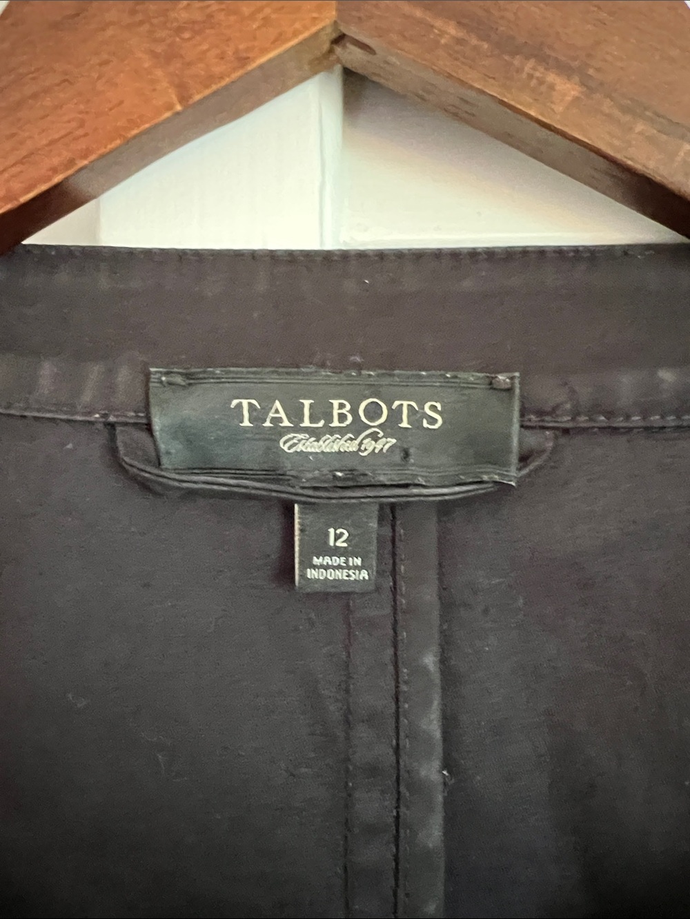 Talbots Black Ruffle-Front Blazer Jacket - Picture 4 of 5